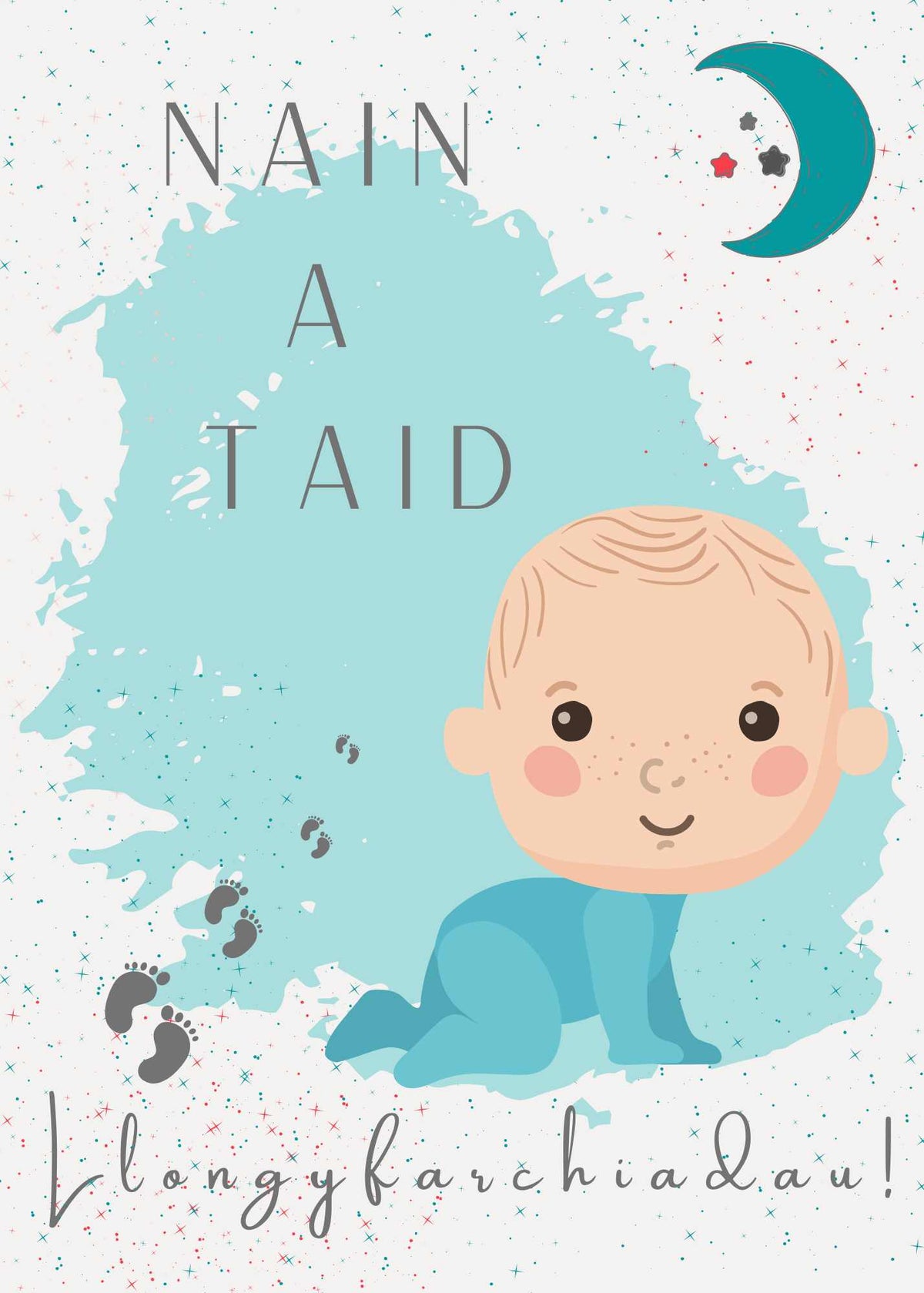 Nain a Taid - Llongyfrachiadau | Cardiau.Cymru - Siop Y Pentan