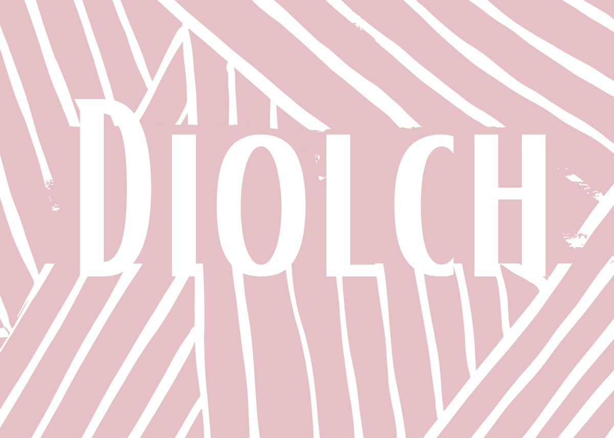 Cerdyn Diolch  | Cardiau.Cymru - Siop Y Pentan