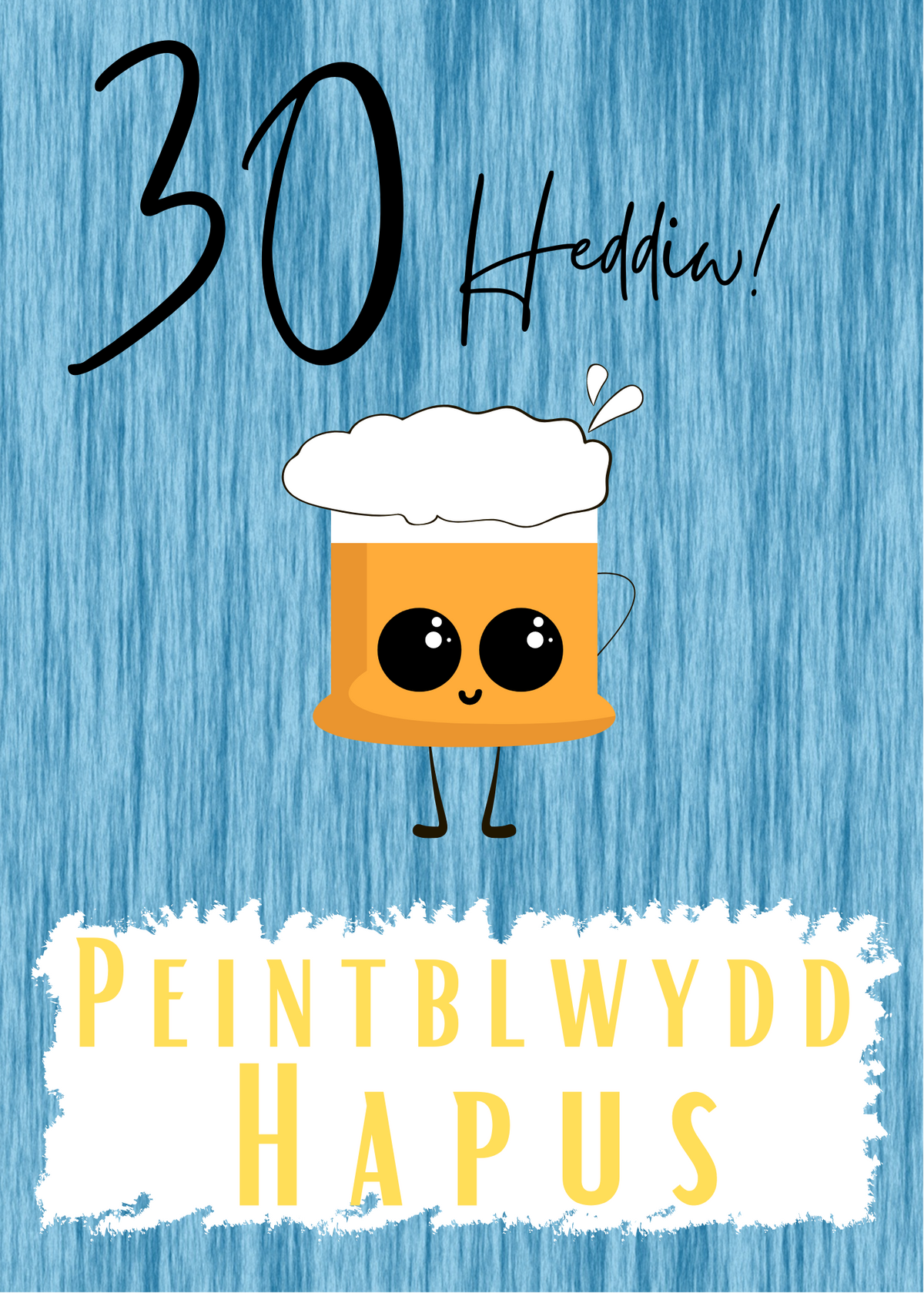 Penblwydd Hapus 30 | Cardiau.Cymru - Siop Y Pentan