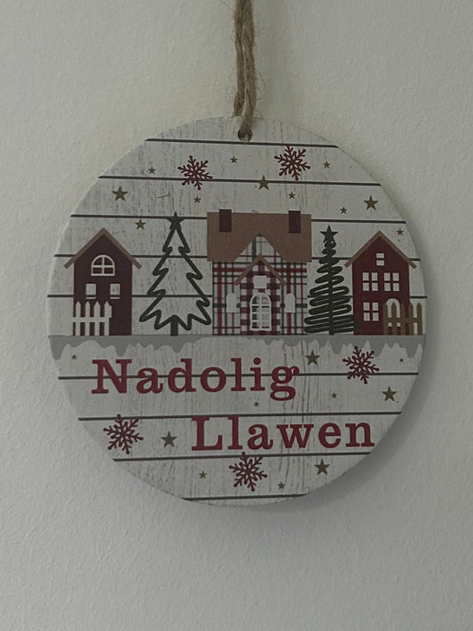 Addurn Coeden 'Nadolig Llawen' | Cardiau.Cymru - Siop Y Pentan