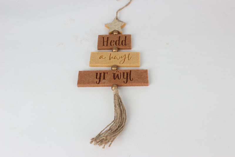 Addurn 'Hedd a Hwyl yr Wyl' | Cardiau.Cymru - Siop Y Pentan