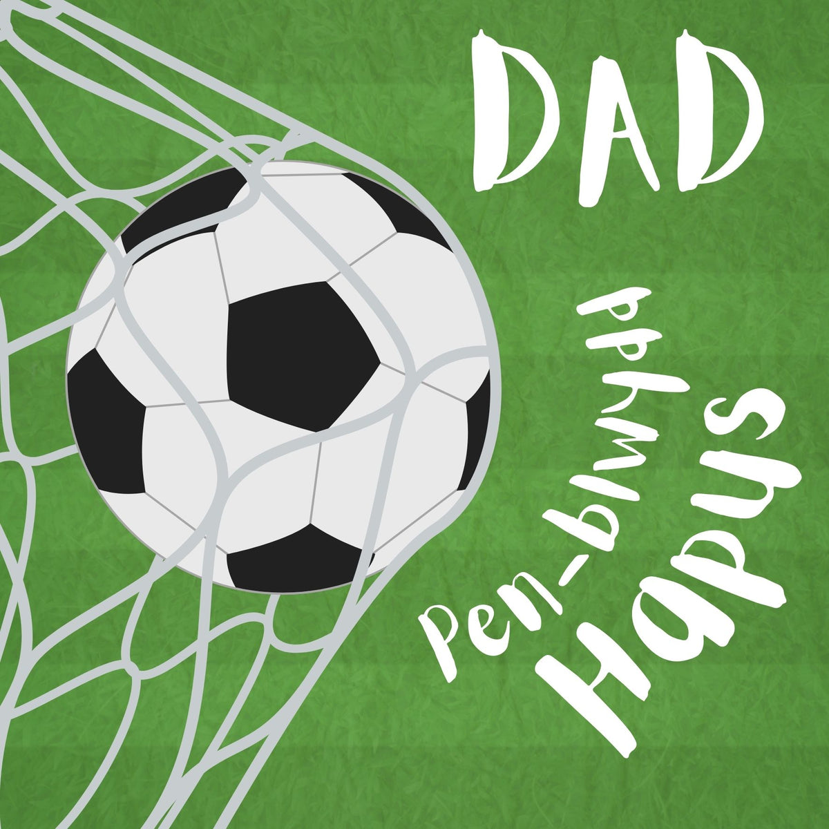 Penblwydd Hapus Dad (Ffoil Aur) | Cardiau.Cymru - Siop Y Pentan