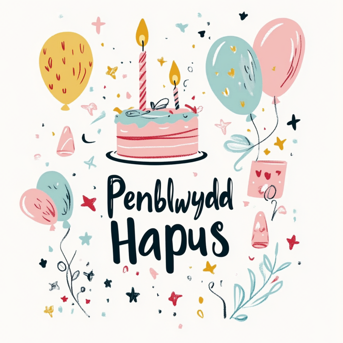 Penblwydd Hapus | Cardiau.Cymru