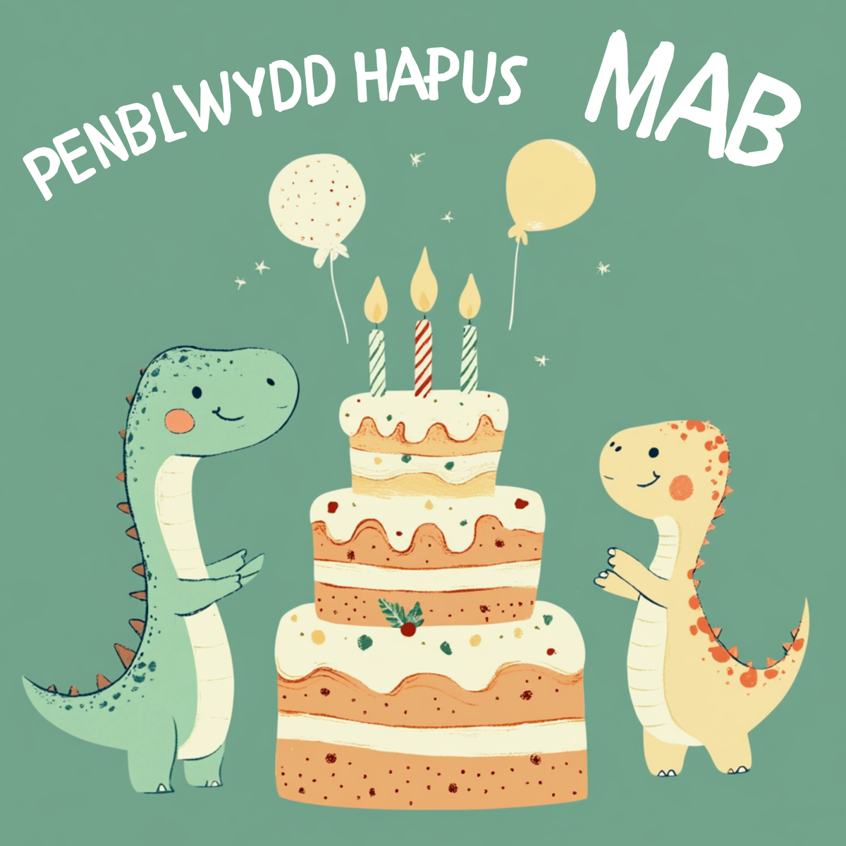 Penblwydd Hapus Mab | Cardiau.Cymru - Siop Y Pentan