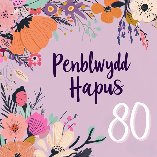 Penblwydd Hapus 80 | Cardiau.Cymru - Siop Y Pentan