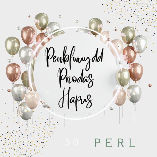 Penblwydd Priodas Berl (Ffoil) | Cardiau.Cymru - Siop Y Pentan