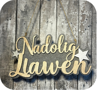 Addurn ffelt 'Nadolig Llawen' | Cardiau.Cymru
