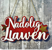 Addurn ffelt 'Nadolig Llawen' | Cardiau.Cymru - Siop Y Pentan