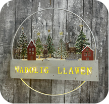 Addurn Nadolig metal 'Nadolig Llawen' | Cardiau.Cymru
