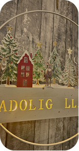 Addurn Nadolig metal 'Nadolig Llawen' | Cardiau.Cymru