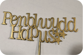 Addurn 'Penblwydd Hapus' | Cardiau.Cymru