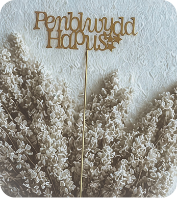 Addurn 'Penblwydd Hapus' | Cardiau.Cymru - Siop Y Pentan