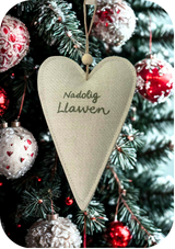Addurn Coeden ffelt 'Nadolig Llawen' | Cardiau.Cymru