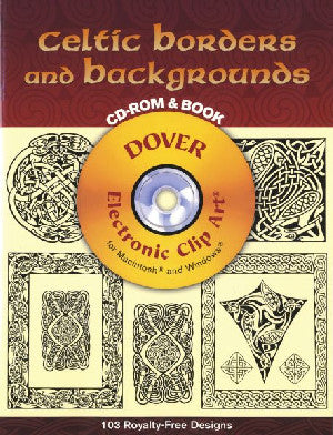 Celtic Borders and Backgrounds (CD-ROM and Book) - Siop Y Pentan