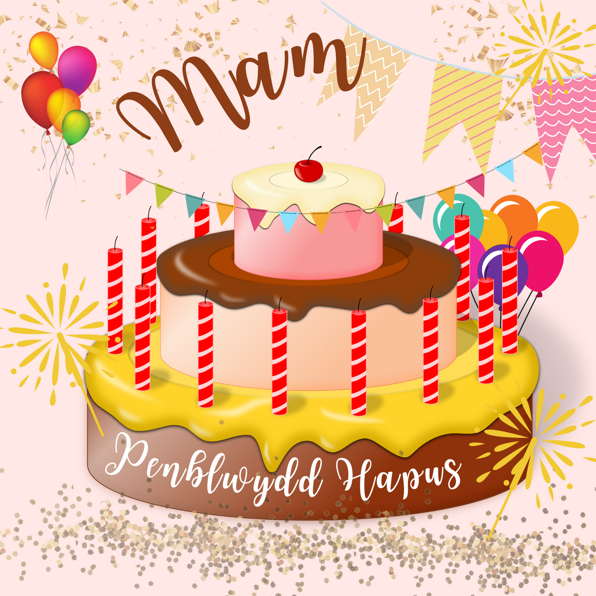 Penblwydd Hapus Mam | Cardiau.Cymru - Siop Y Pentan