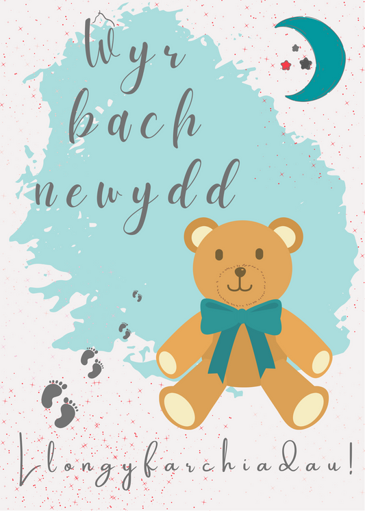 Wyr Bach Newydd | Cardiau.Cymru - Siop Y Pentan