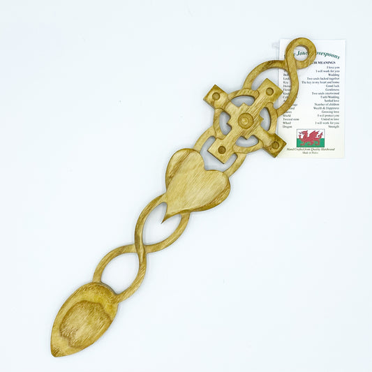 Llwy Garu Ioan Thomas (Engraved) | Welsh Lovespoon - Siop Y Pentan