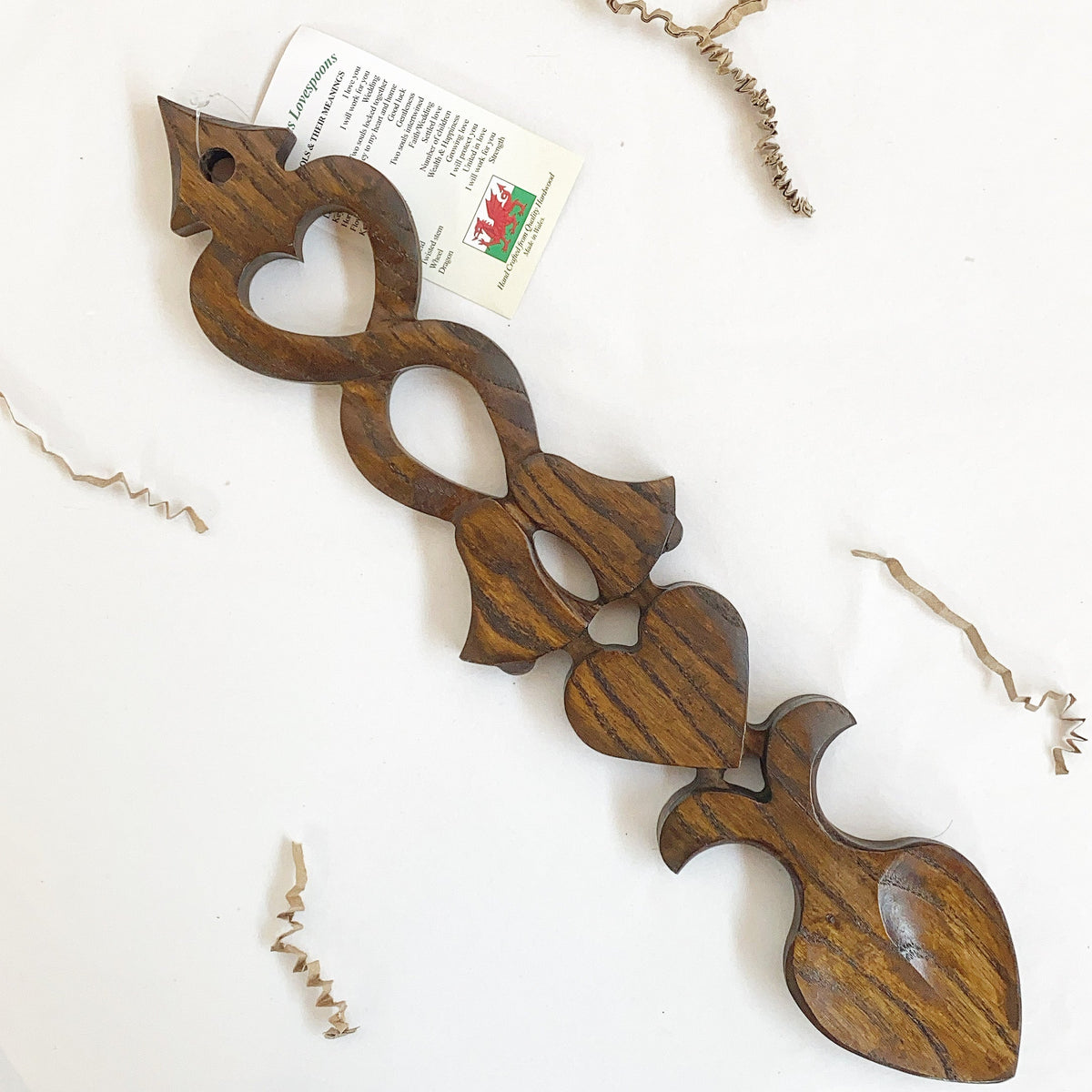 Llwy Garu Huw Jones (Engraved) | Welsh Lovespoon - Siop Y Pentan