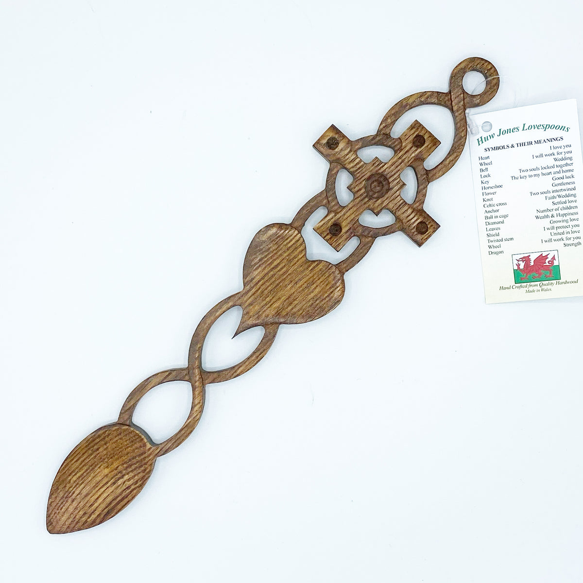 Llwy Garu Ioan Thomas (Engraved) | Welsh Lovespoon - Siop Y Pentan