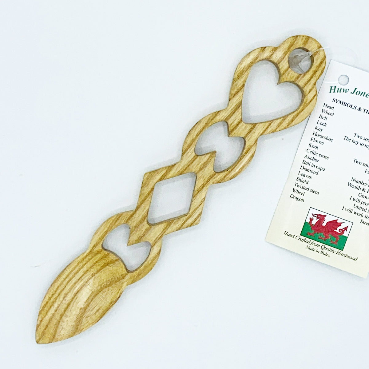 Llwy Garu Ioan Thomas | Welsh Lovespoon - Siop Y Pentan