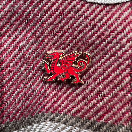 Bathodyn Ddraig Goch Enamel - Siop Y Pentan