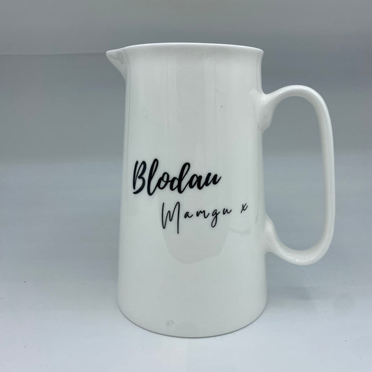 Jwg Blodau Mamgu (Bach) | Crochenwaith I'r Cymry - Siop Y Pentan